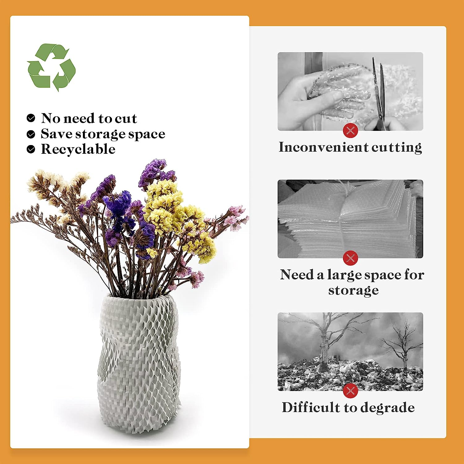 Honeycomb Packing Paper， 12" x 105' Honeycomb Cushioning Wrap Roll for Moving Shipping Packaging Gifts， Recyclable Honeycomb Paper Moving Supplies Bubble Paper Wrapping Protective Roll - Image 4